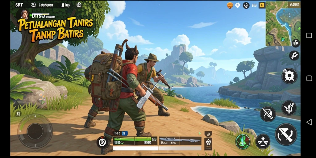 Gameplay 6RT menunjukkan dunia terbuka yang luas dan menakjubkan.