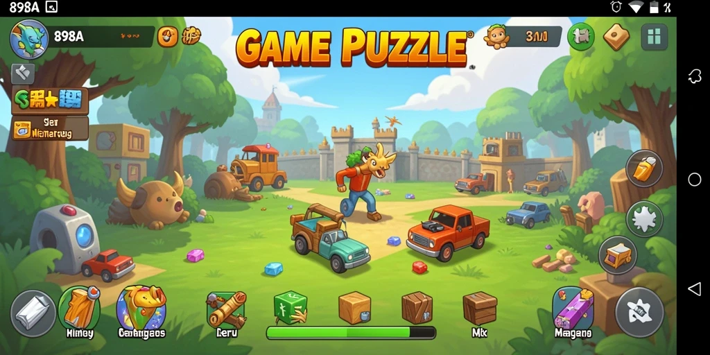 Tampilan gameplay 898A dengan tantangan puzzle yang menarik.