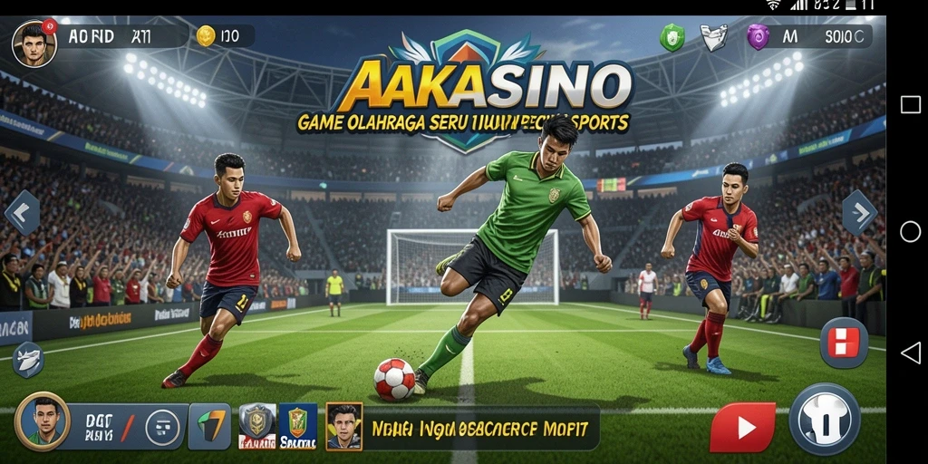 Tampilan menarik dari gameplay olahraga AAKASINO yang seru.