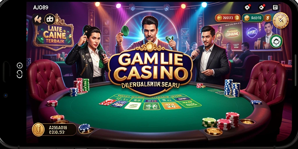 Tampilan utama gameplay Live Casino AJO89 yang seru dan interaktif.