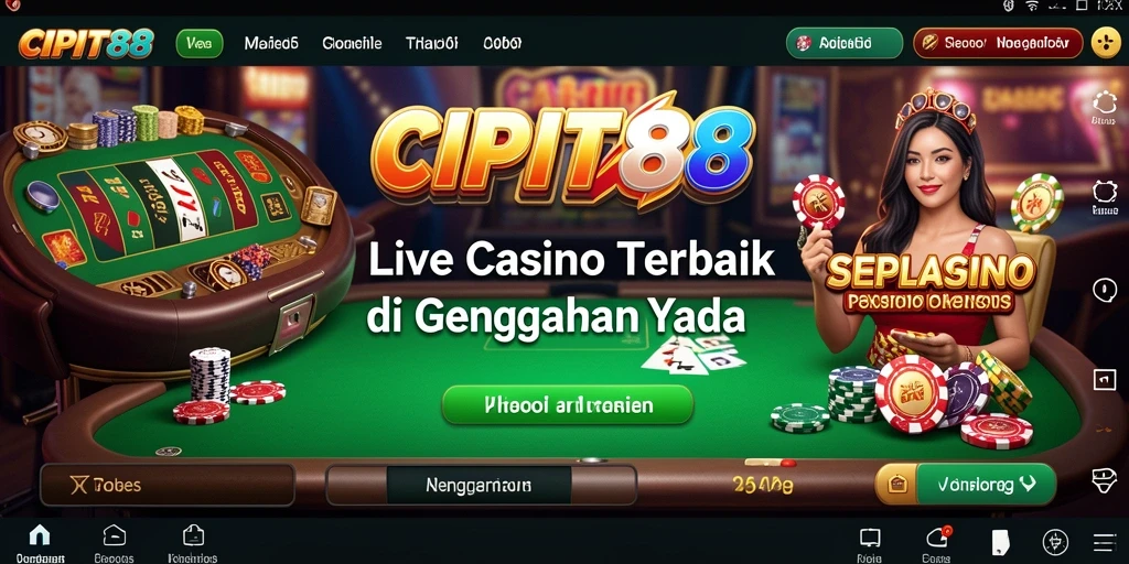 Tampilan gameplay mendebarkan di CIPIT88 Live Casino.