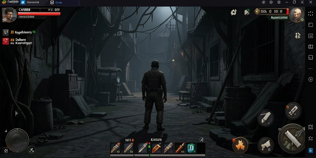 Screenshot gameplay CW8888 menampilkan suasana mencekam dan penuh ketegangan.
