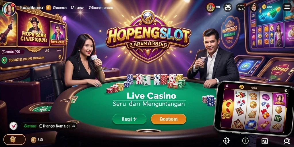 Tampilan gameplay seru HOPENGSLOT di Live Casino.