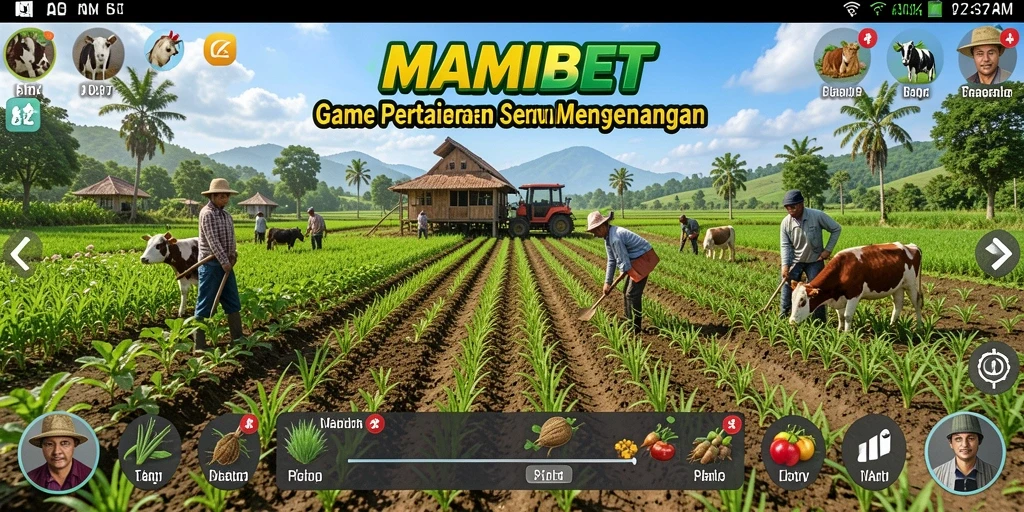 Gameplay MAMIBET yang menyenangkan dalam dunia pertanian.