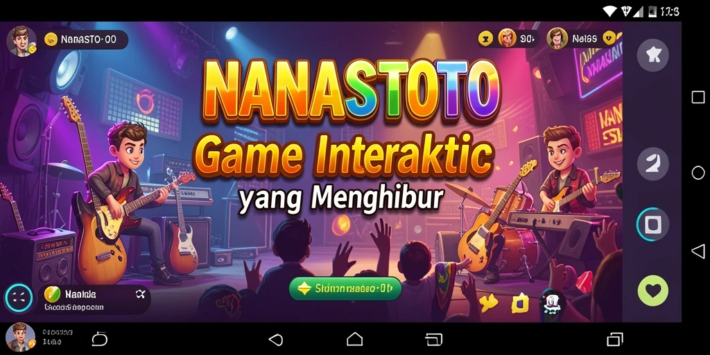 Screenshot utama NANASTOTO menampilkan gameplay yang mengasyikkan dari permainan musik.