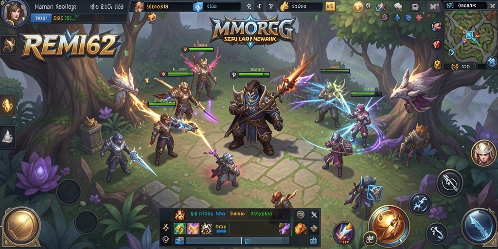 Screenshot utama REMI62 menampilkan aksi seru dalam gameplay MMORPG.