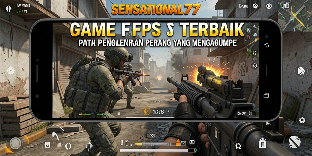 Screenshot gameplay SENSATIONAL77 yang menunjukkan aksi pertempuran intens.