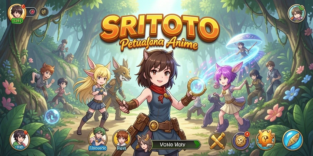 Gameplay seru dengan karakter anime yang beragam.