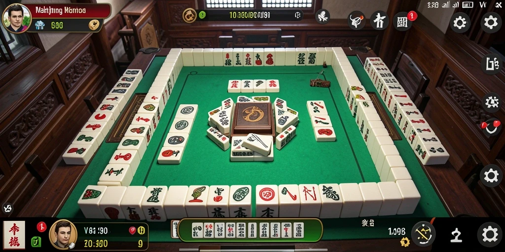 Tampilan gameplay V98 yang menarik dan menantang dalam Mahjong.